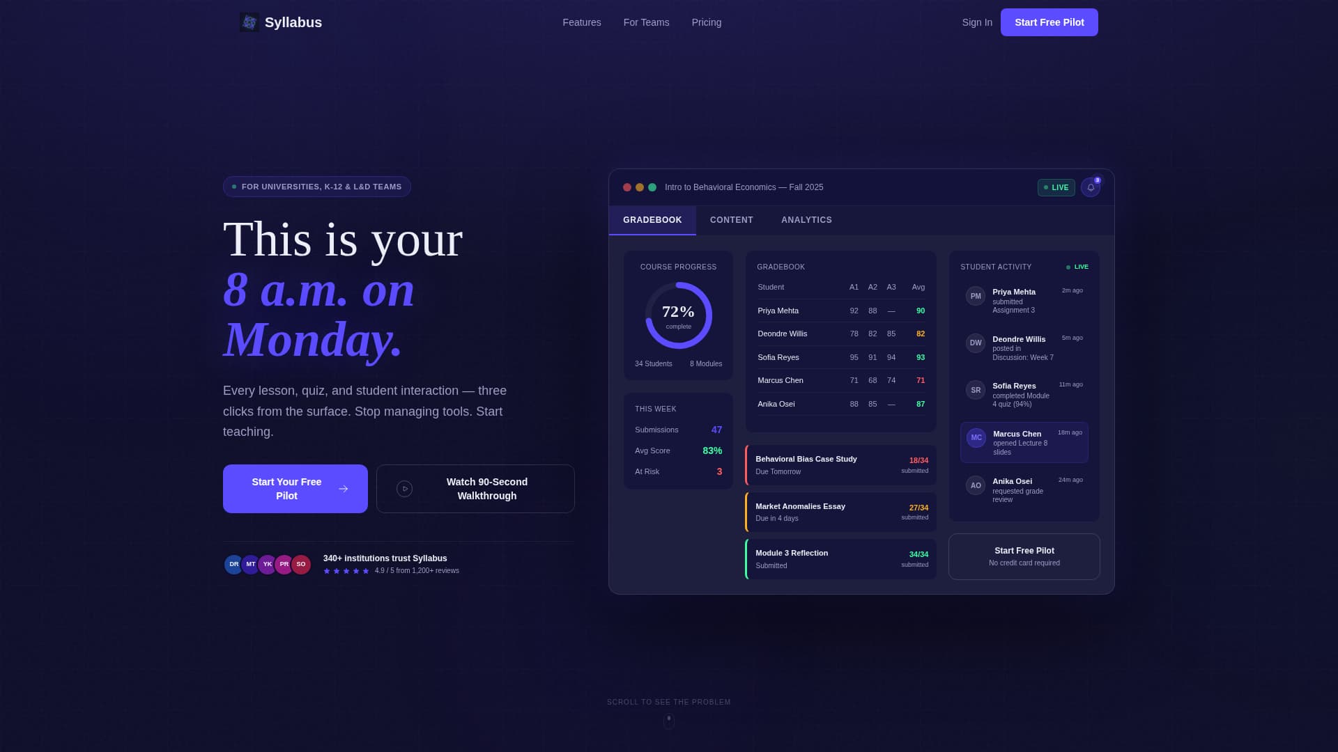 Syllabus - Powerful LMS Landing Page Template