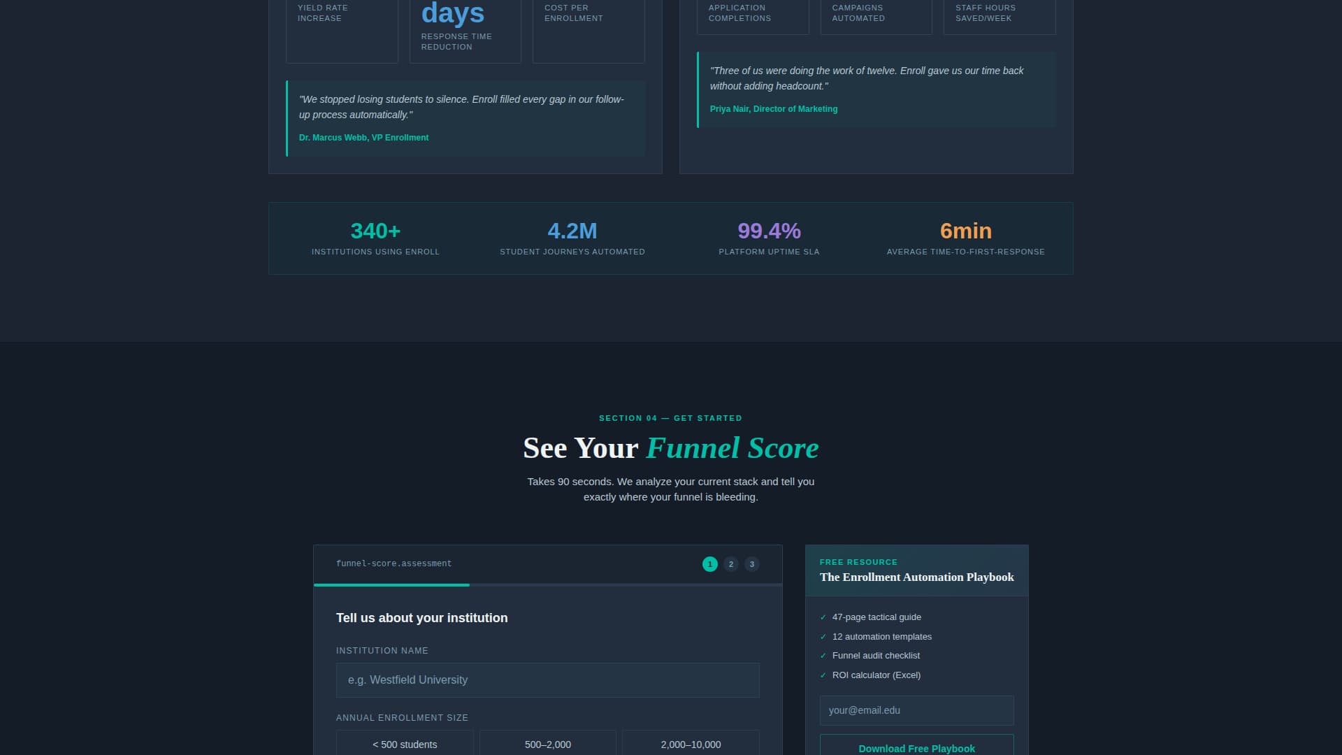 Admit — School Enrollment Landing Page Template