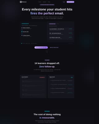 Milestone - Automated Education Landing Page Template
