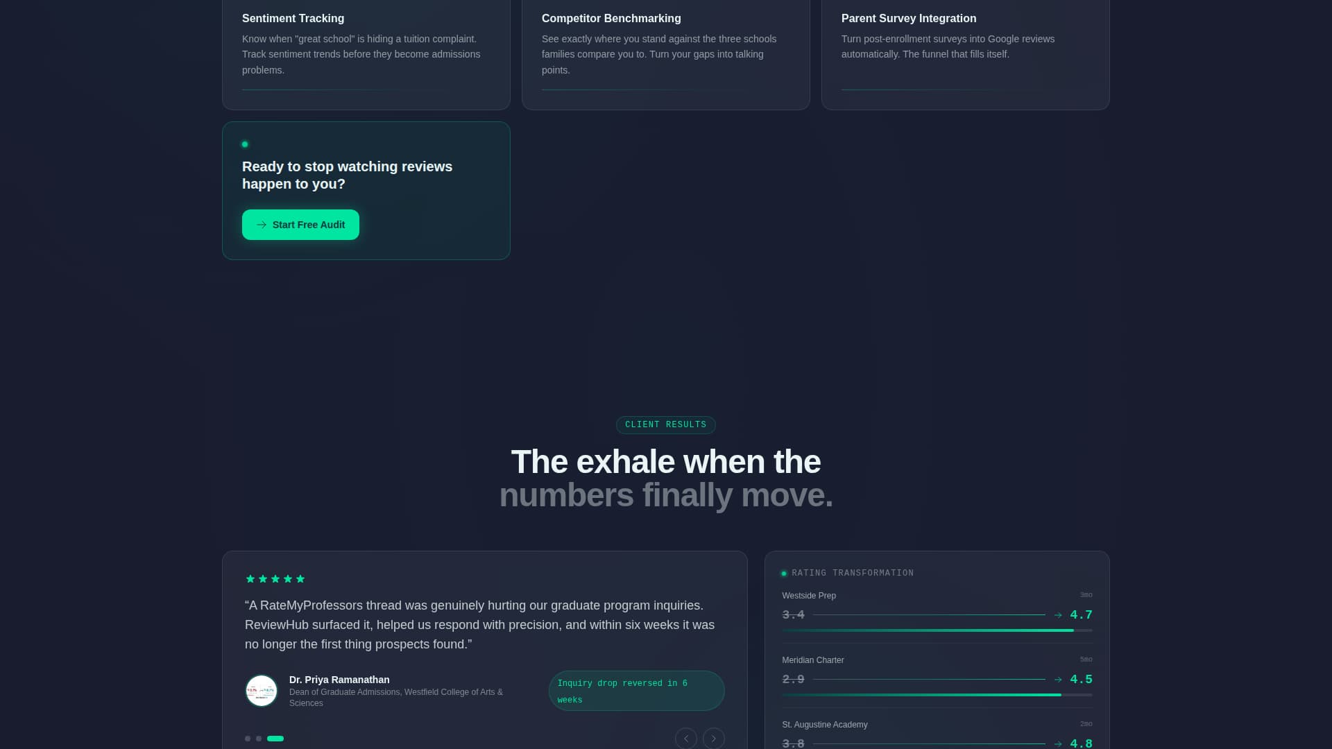 ReviewHub - Powerful EducationReputation Landing Page Template