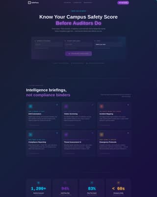 SafePass - Intelligent CampusSafety Landing Page Template