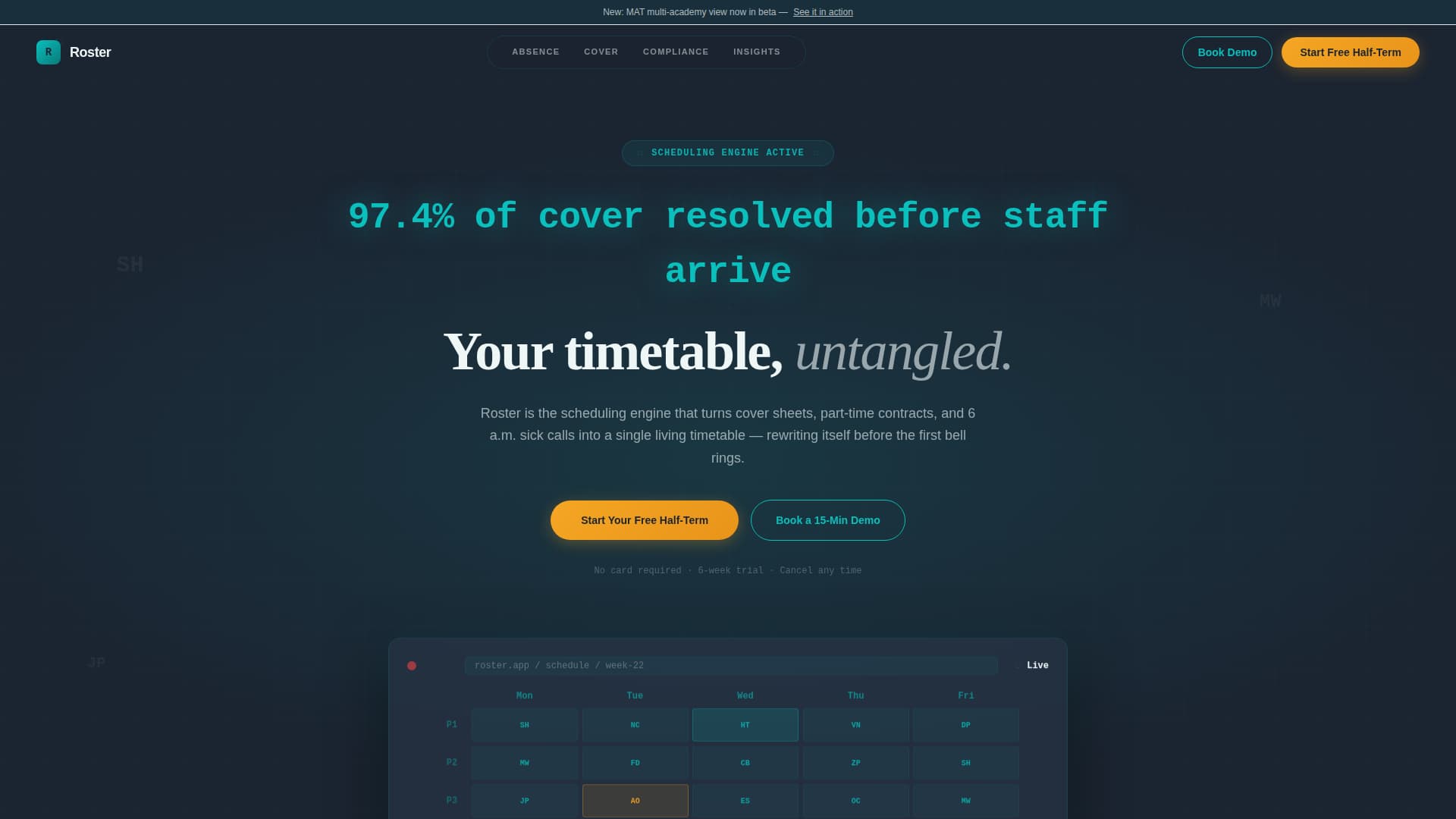 Schedule — Volunteer Ops Landing Page Template