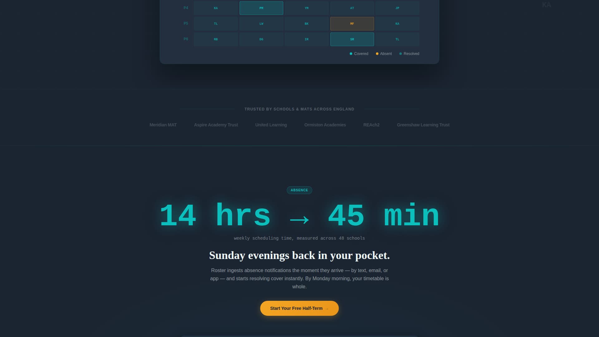 Schedule — Volunteer Ops Landing Page Template