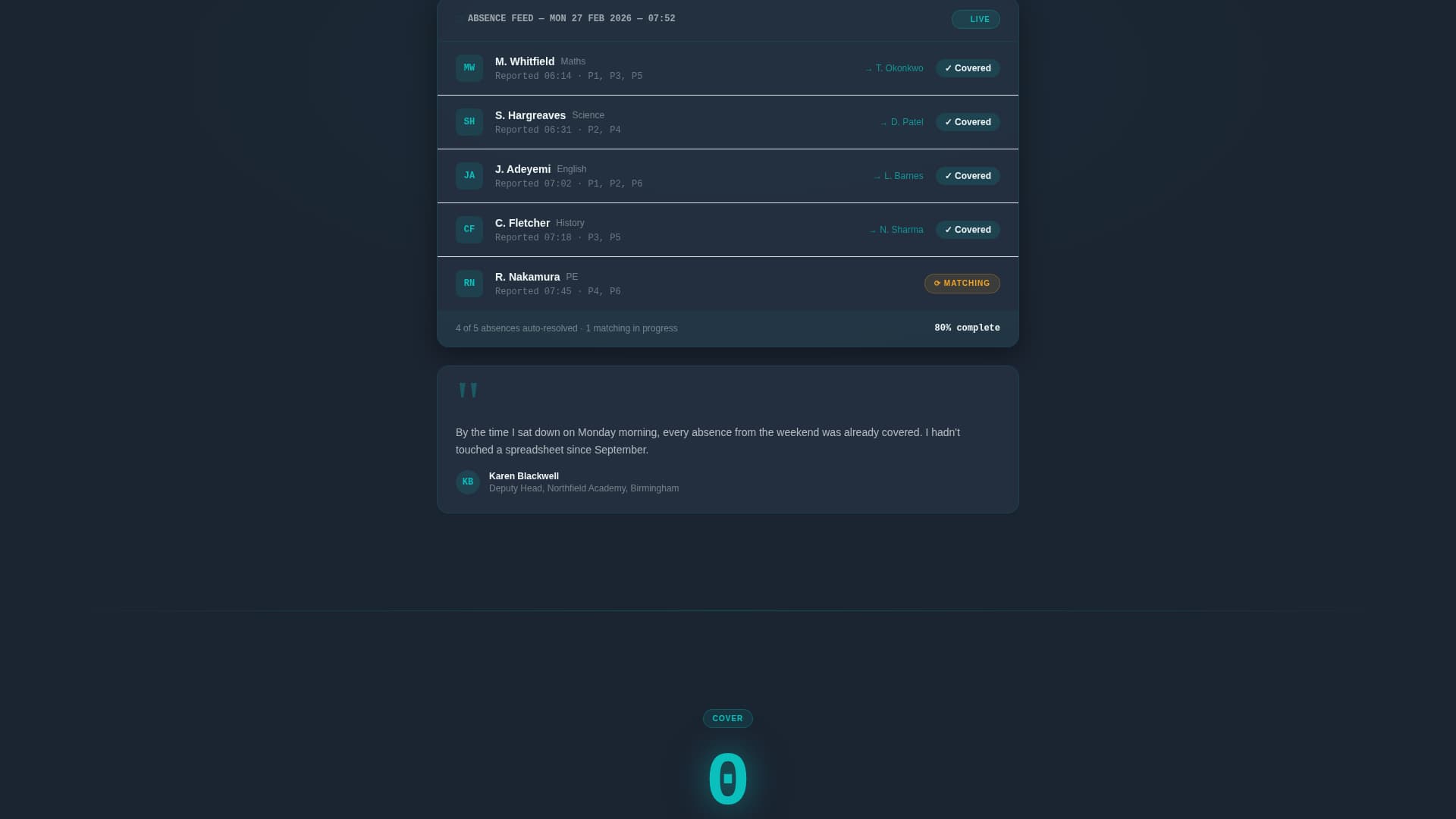Schedule — Volunteer Ops Landing Page Template