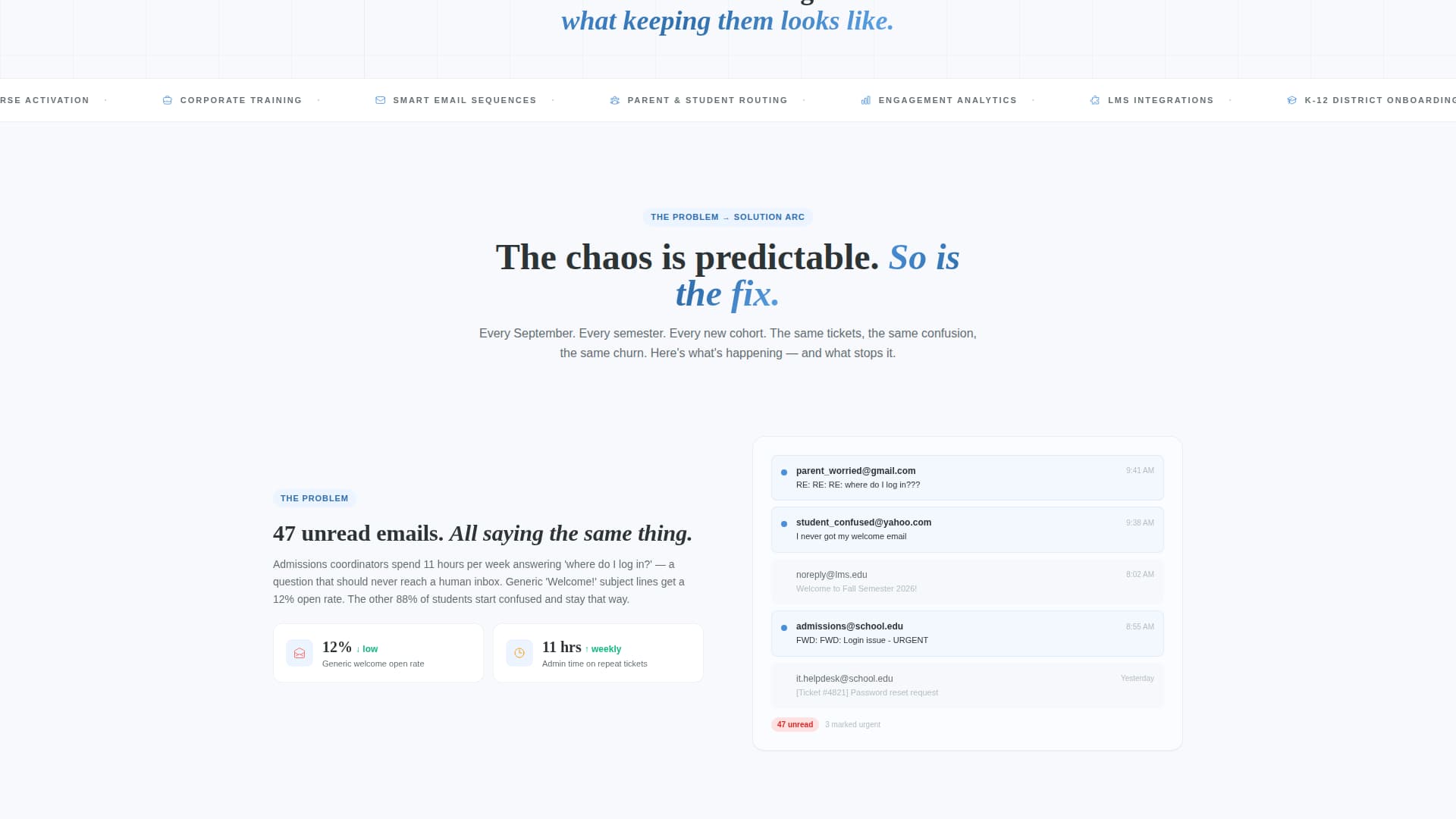 Onboard — Learner Platform Landing Page Template