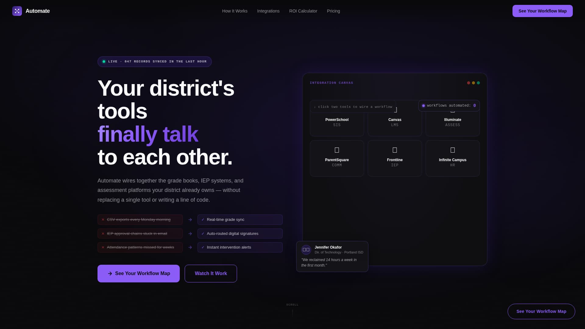 Automate - Seamless Edtech Landing Page Template