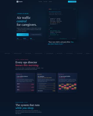 Dispatch - Intelligent Caregiving Landing Page Template