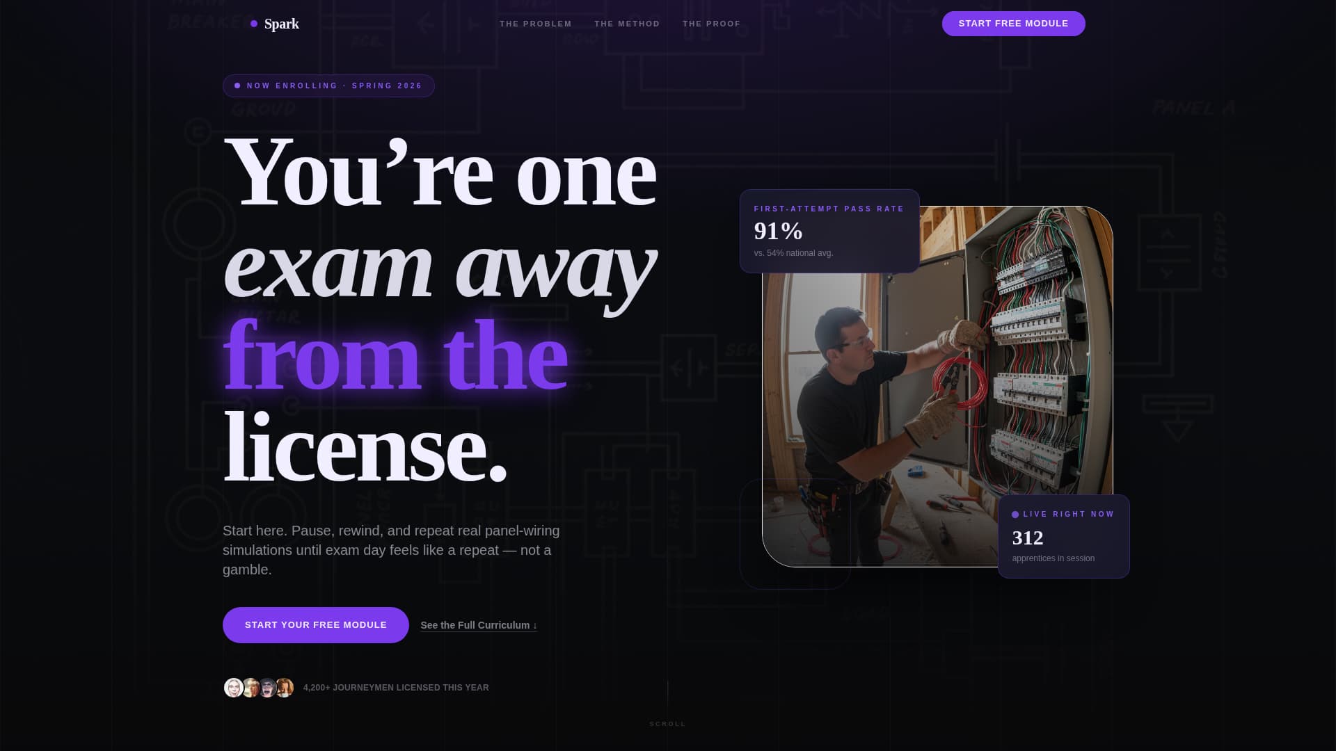 Spark - Electrifying Electrician Landing Page Template
