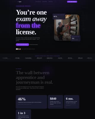 Spark - Electrifying Electrician Landing Page Template