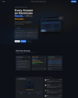Ohm - Powerful Electrician Landing Page Template