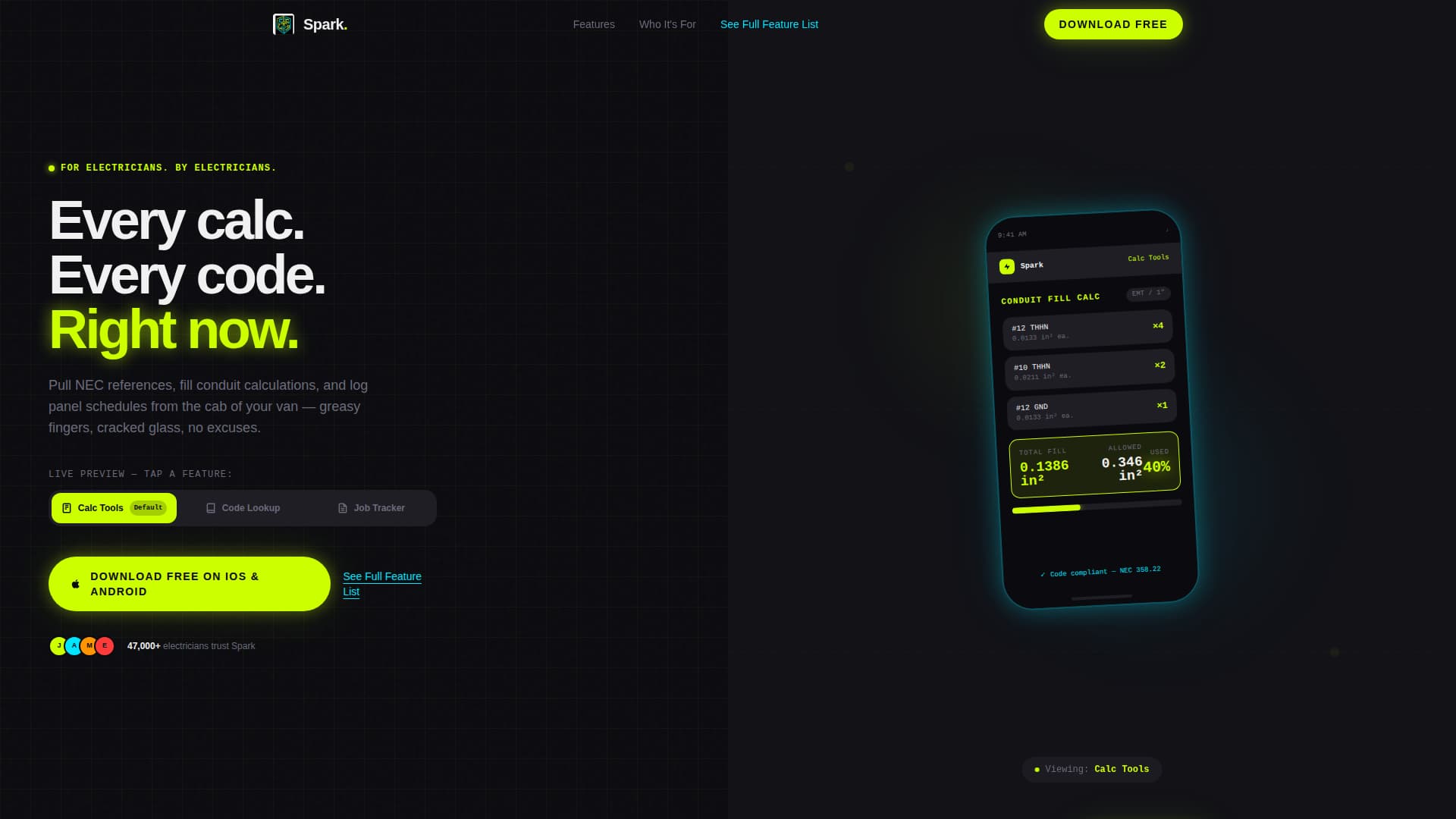 Spark - Highvoltage Electrician Landing Page Template