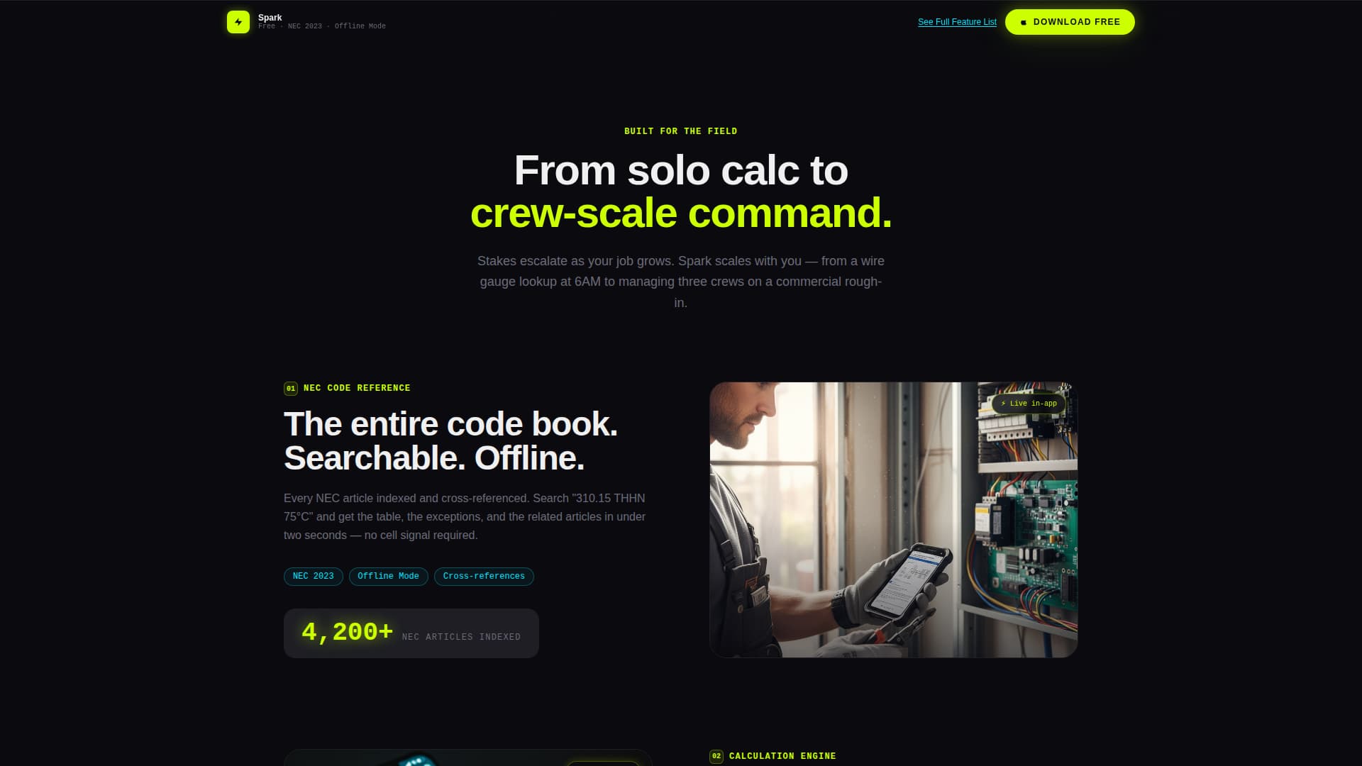 Spark - Highvoltage Electrician Landing Page Template