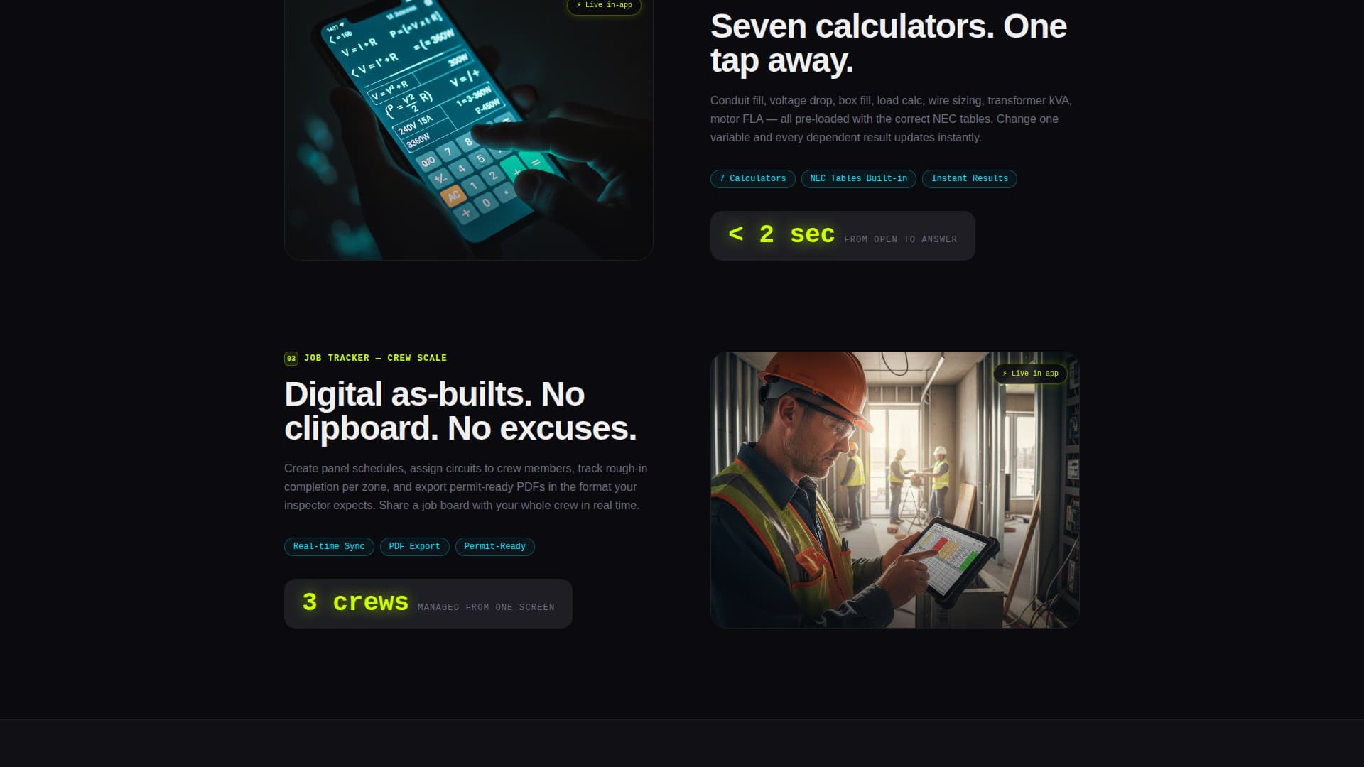 Spark - Highvoltage Electrician Landing Page Template
