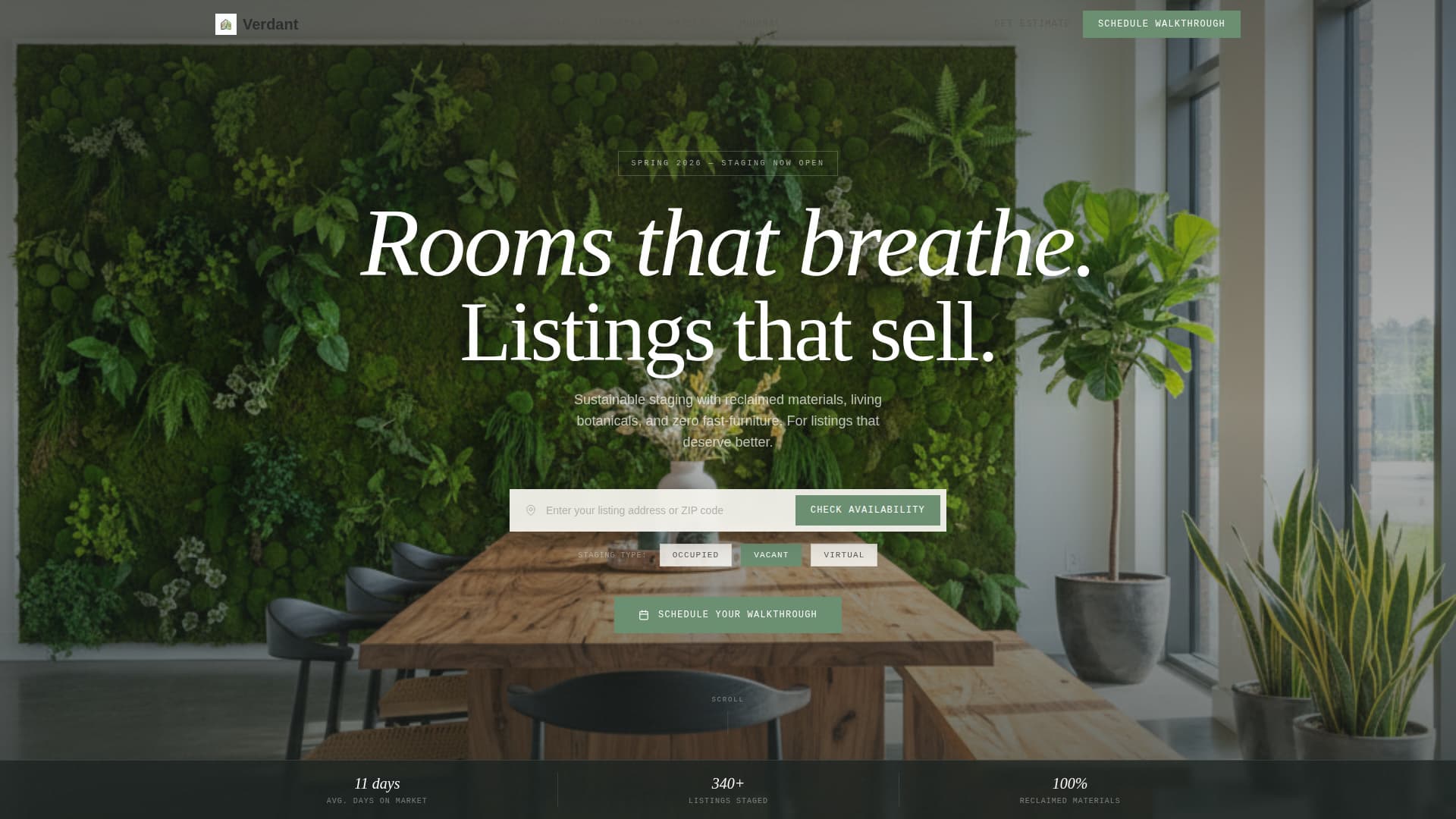 Verdant - Sustainable Staging Landing Page Template