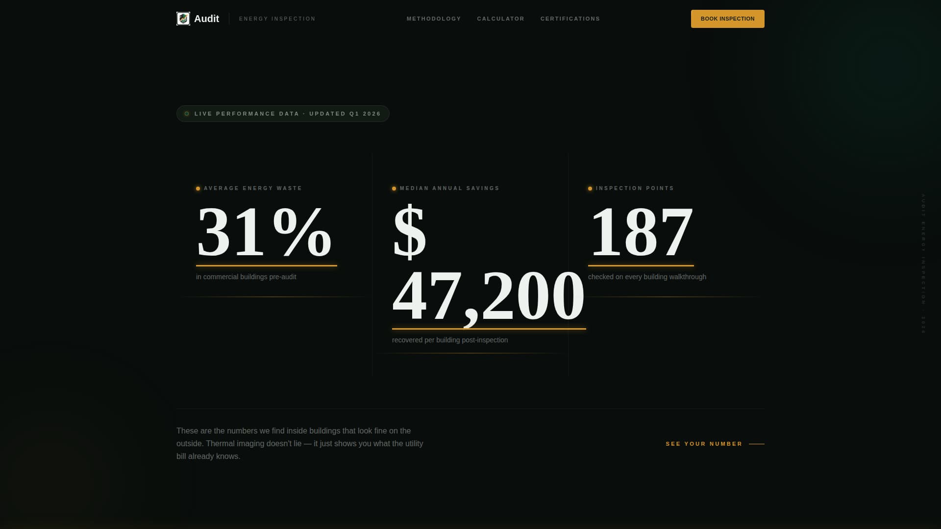 Auditron - Precision Energy Audit Landing Page Template