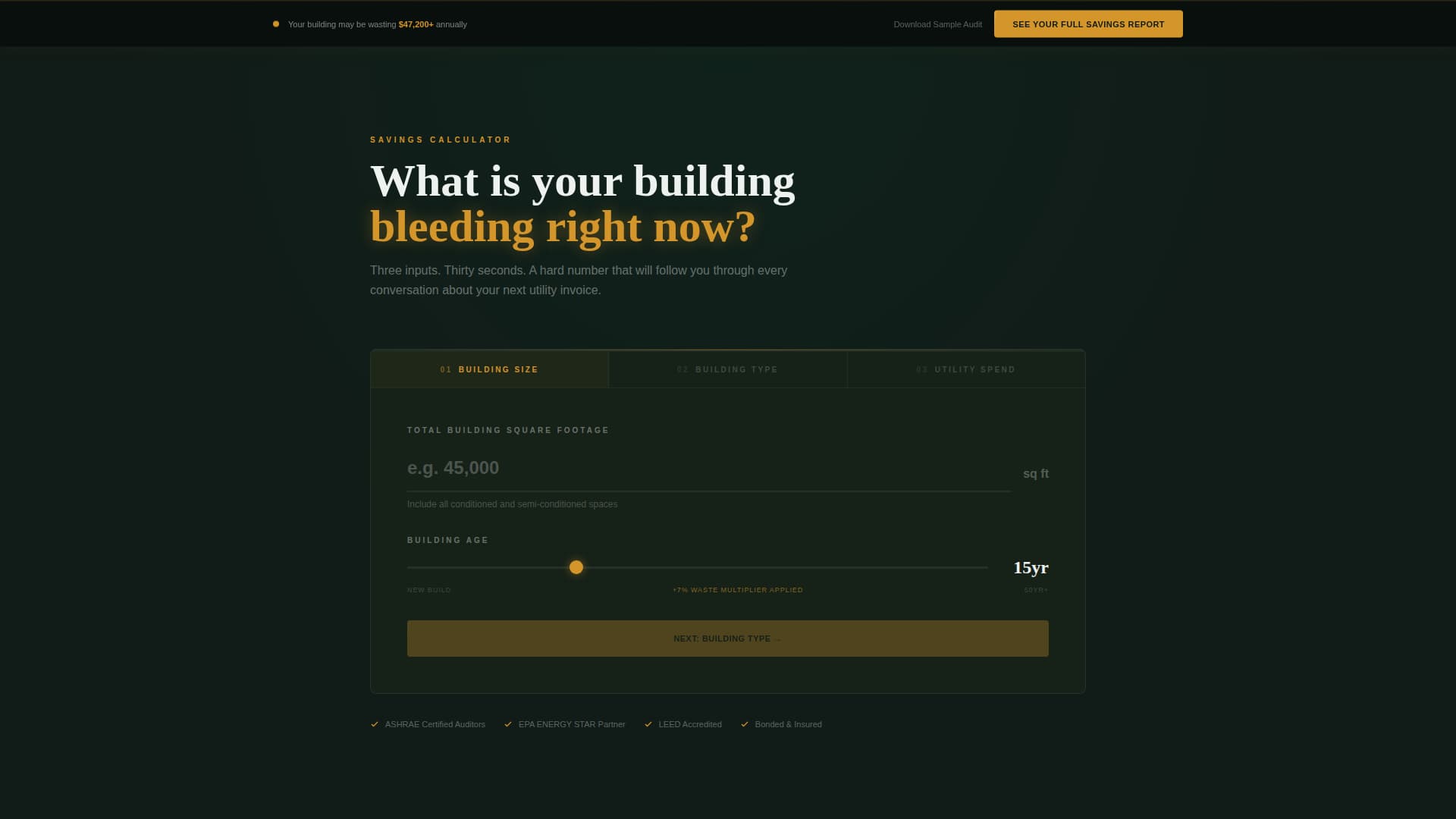 Auditron - Precision Energy Audit Landing Page Template
