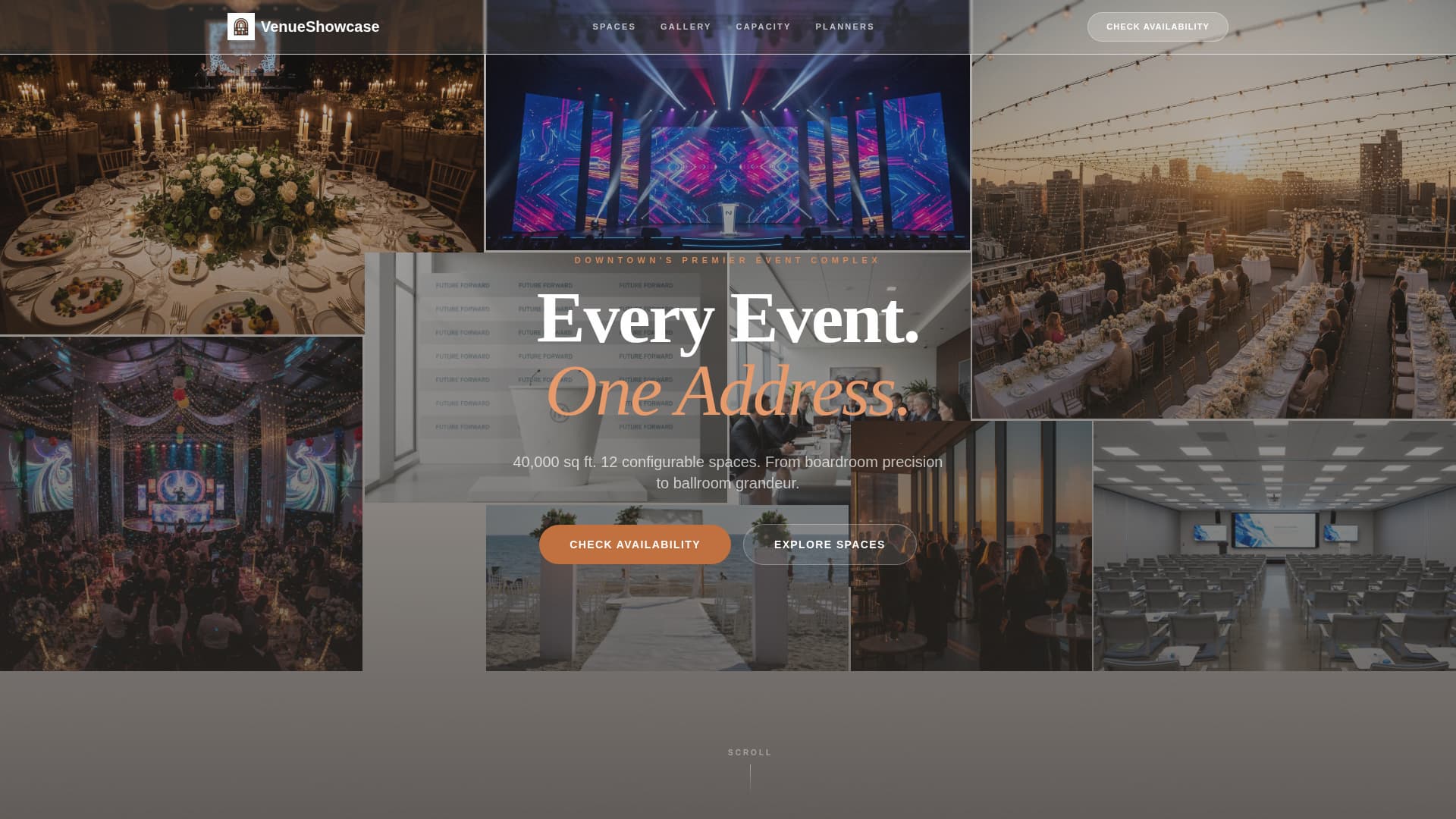 Venue - Stunning Eventspace Landing Page Template