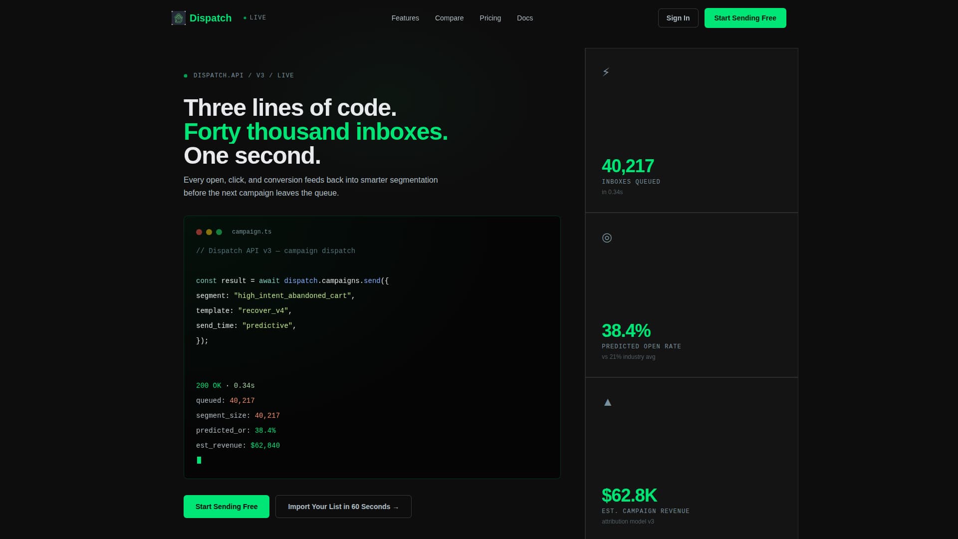 Email - Modern Marketing Landing Page Template
