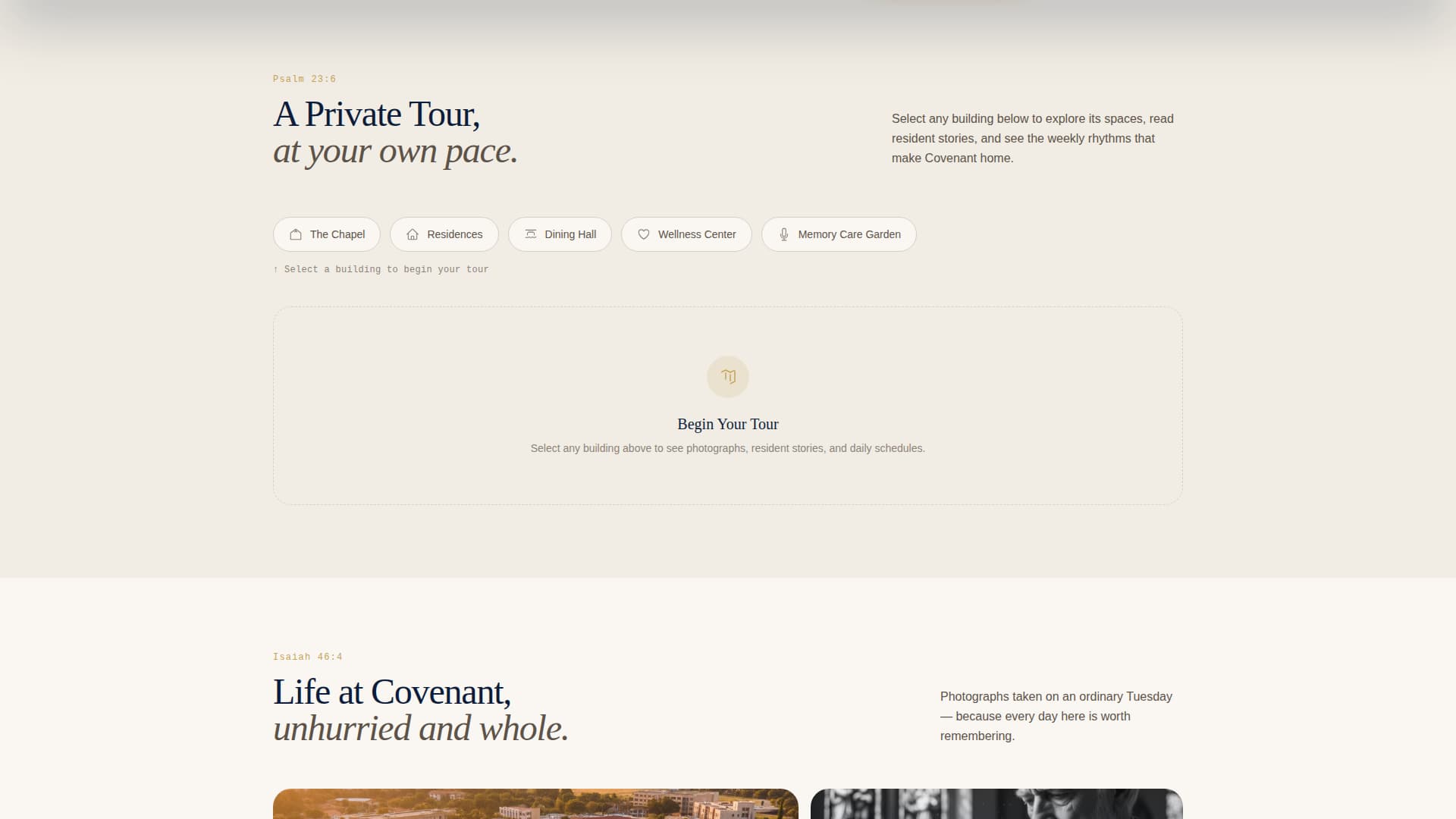 Covenant - Reverent Retirement Landing Page Template