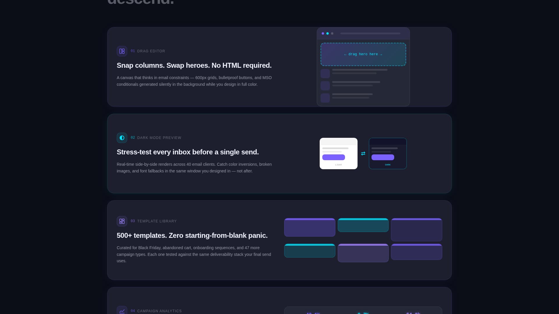 Pixelforge - Precision Email Builder Landing Page Template