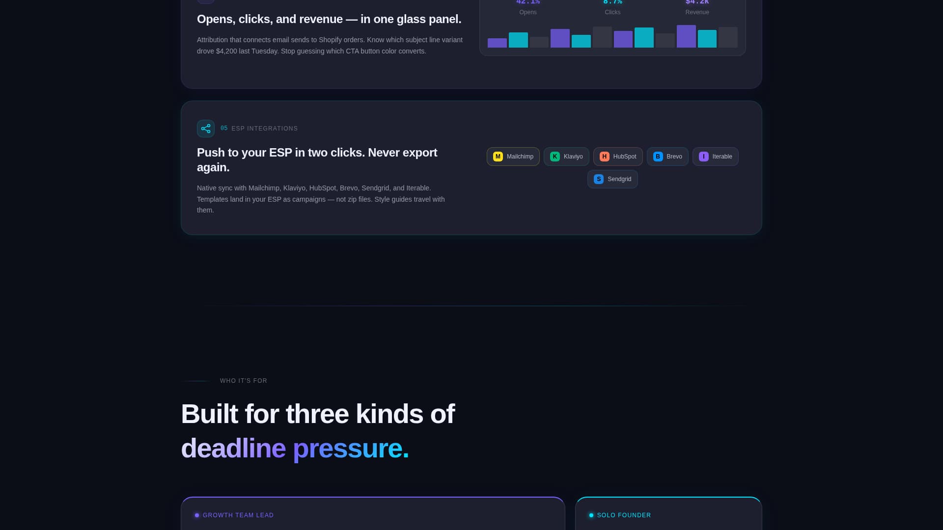 Pixelforge - Precision Email Builder Landing Page Template