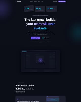 Pixelforge - Precision Email Builder Landing Page Template