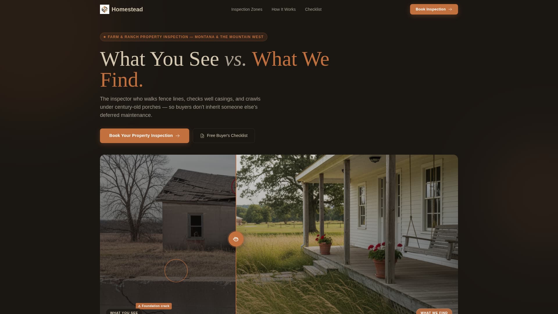 Homestead - Trusted Ranch Inspector Landing Page Template
