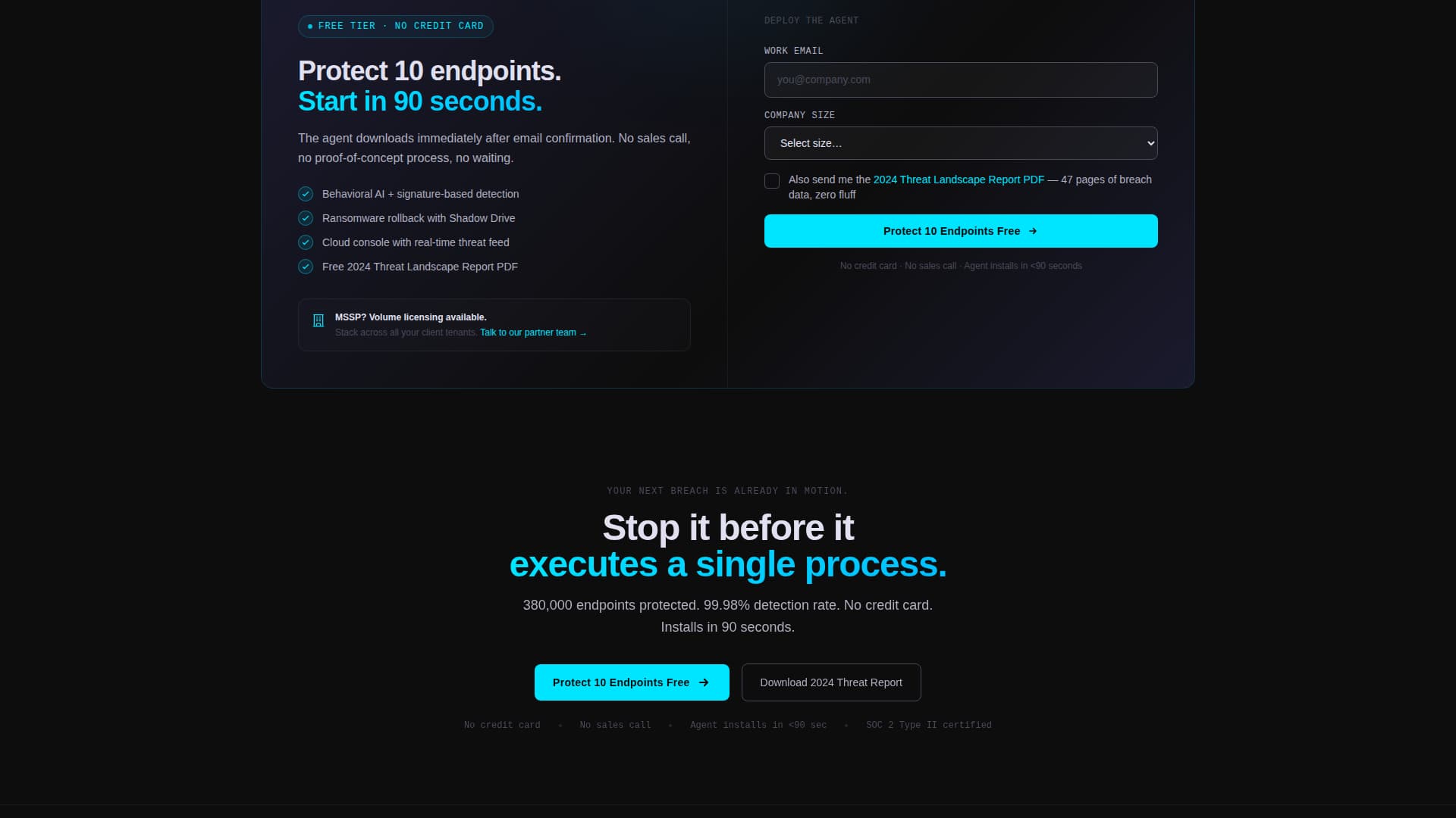 Fortify — Cyber Defense Landing Page Template