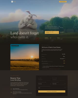 Land Hold - Premium Farm Investment Landing Page Template