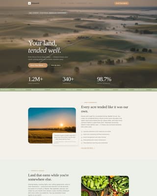 Steward - Trusted Ranch Management Landing Page Template