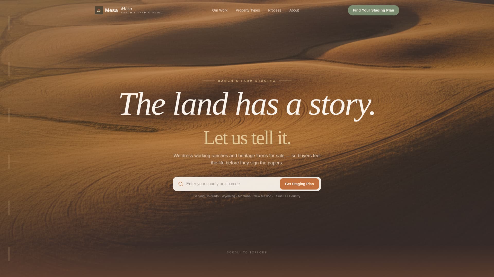 Mesa - Captivating Ranch Landing Page Template