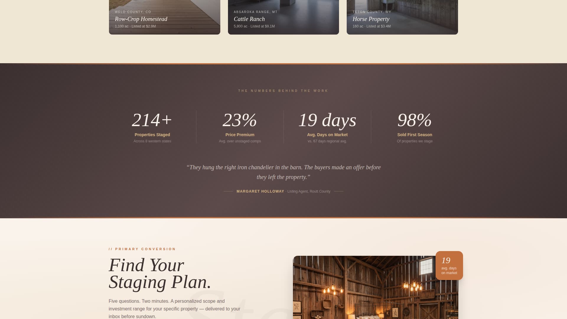 Mesa - Captivating Ranch Landing Page Template