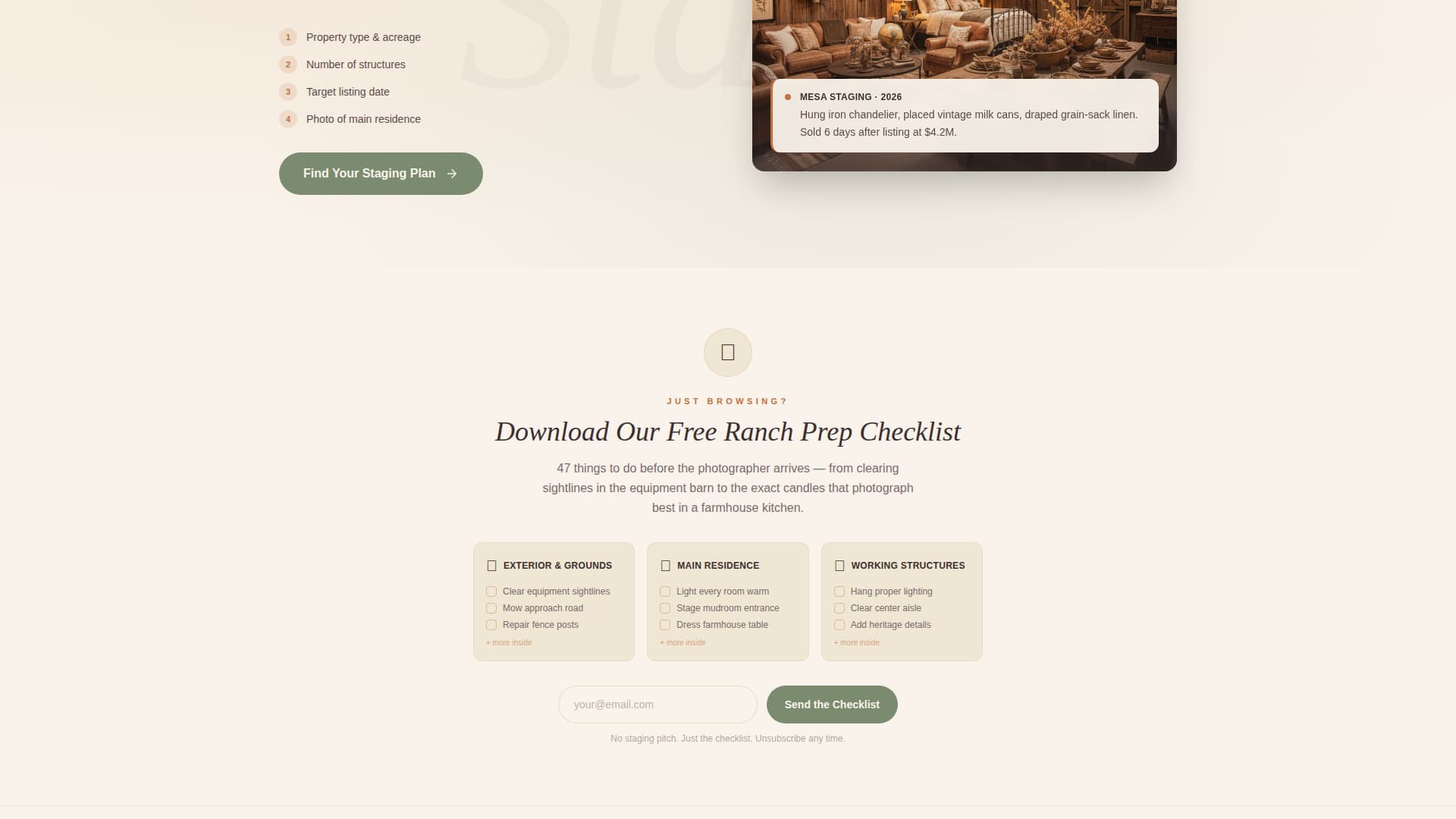 Mesa - Captivating Ranch Landing Page Template