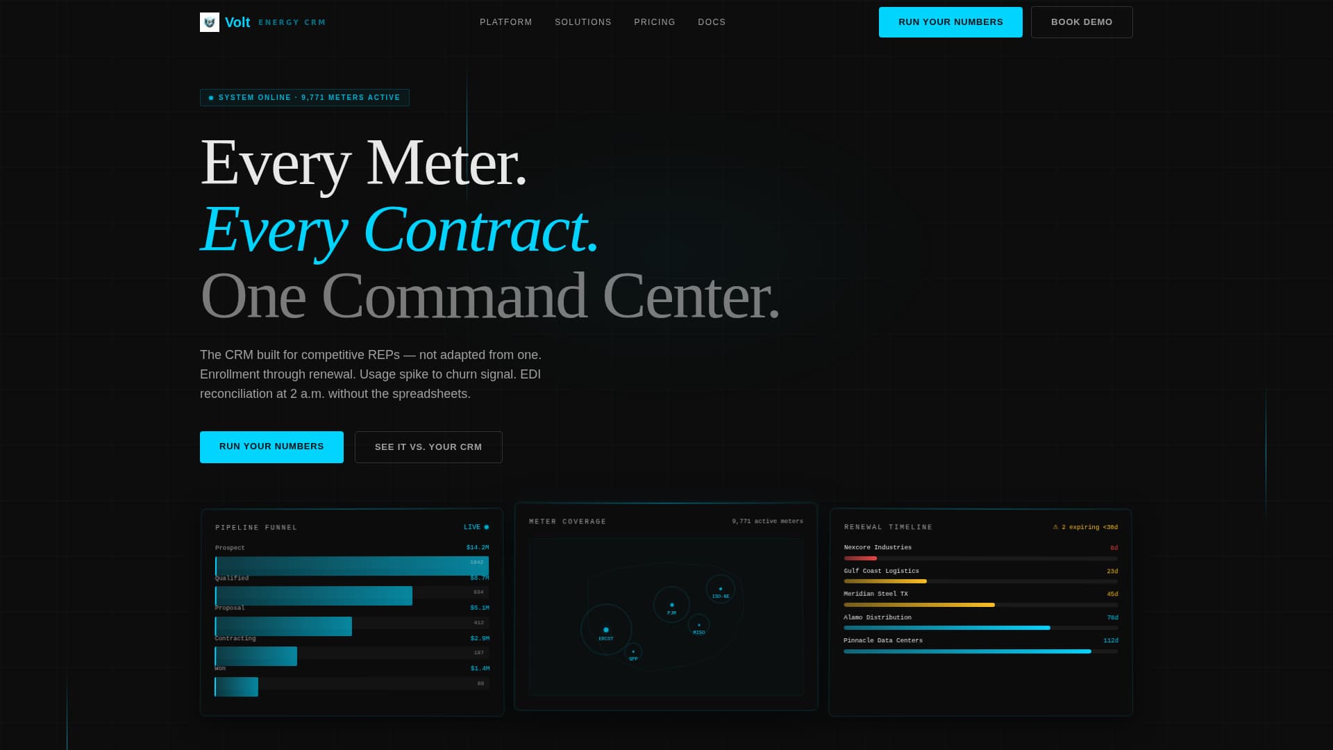 Volt - Dynamic Energy CRM Landing Page Template