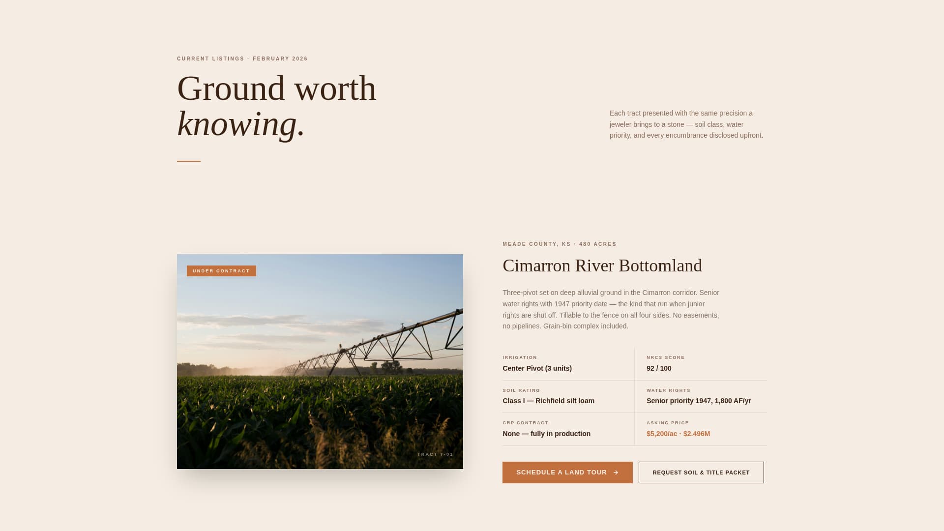 Parcel - Trusted Farmland Landing Page Template