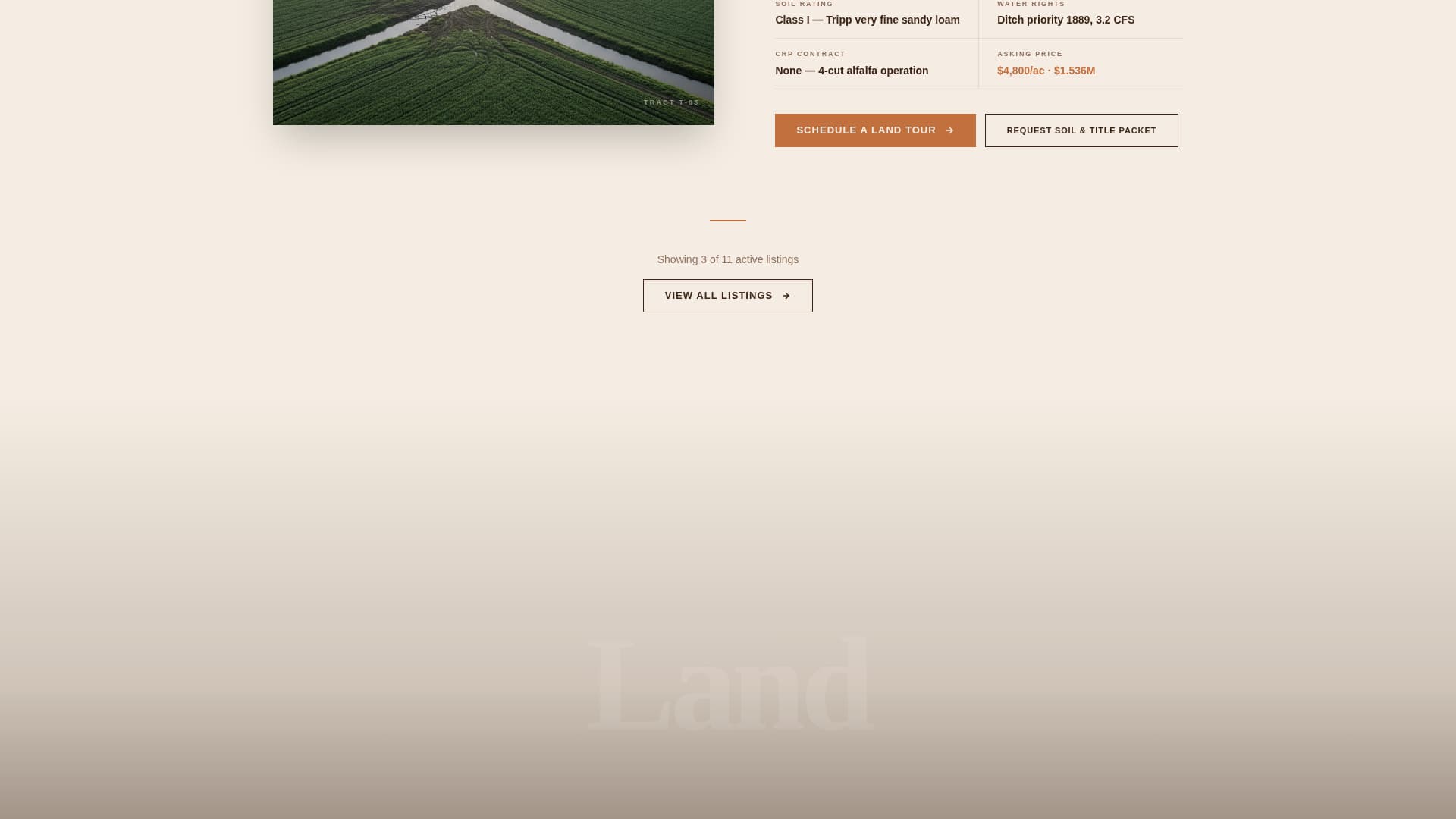 Parcel - Trusted Farmland Landing Page Template