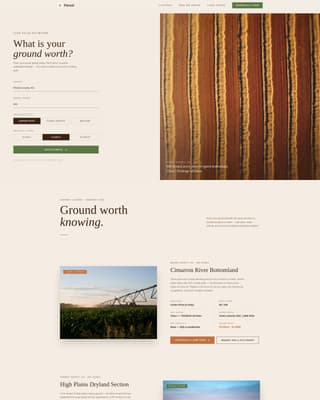 Parcel - Trusted Farmland Landing Page Template