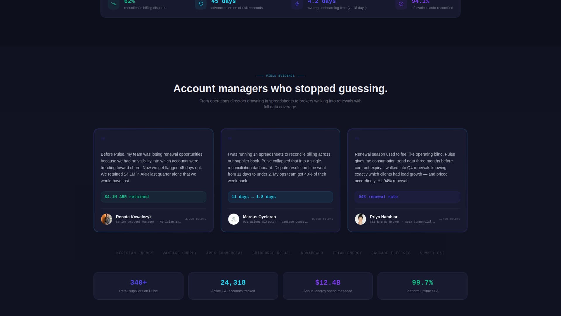 Pulse - Live Portfolio Tracking Landing Page Template