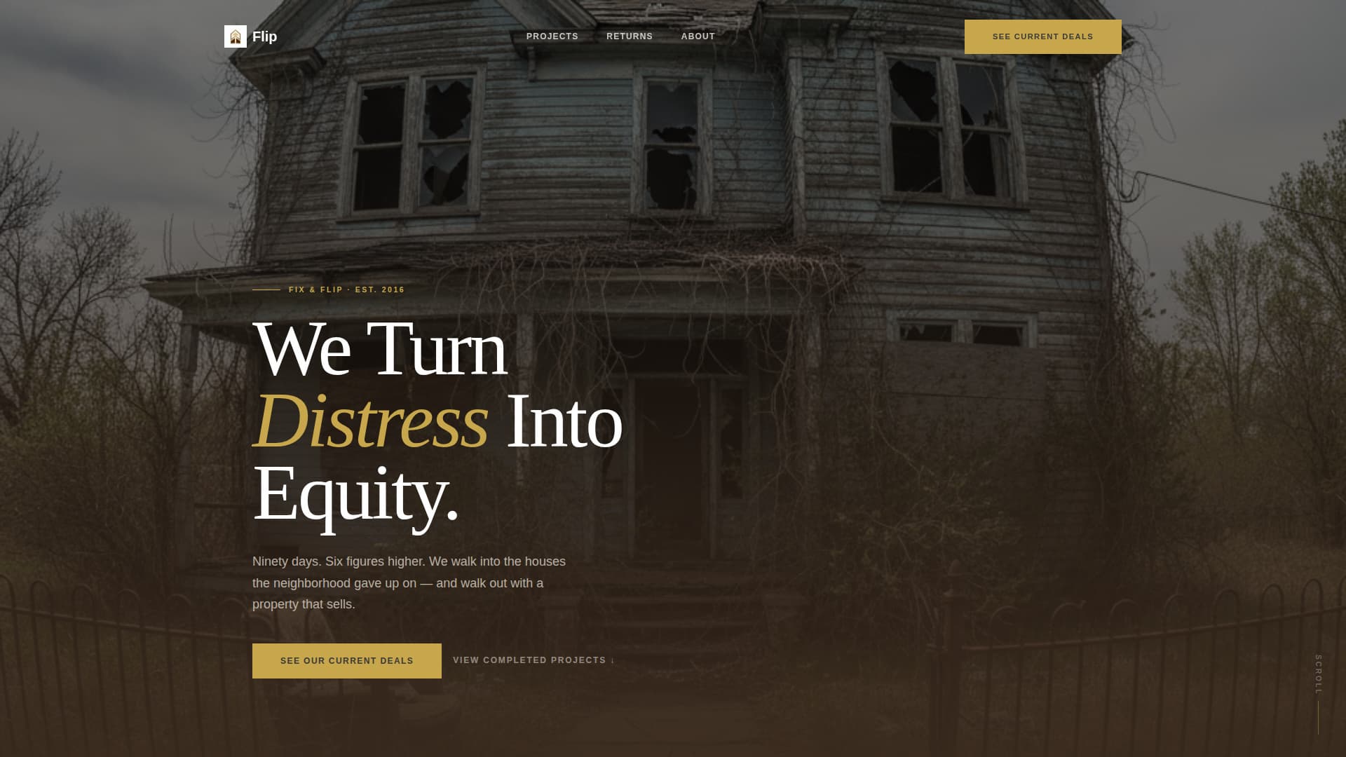 Flip - Proven Fix and Flip Landing Page Template