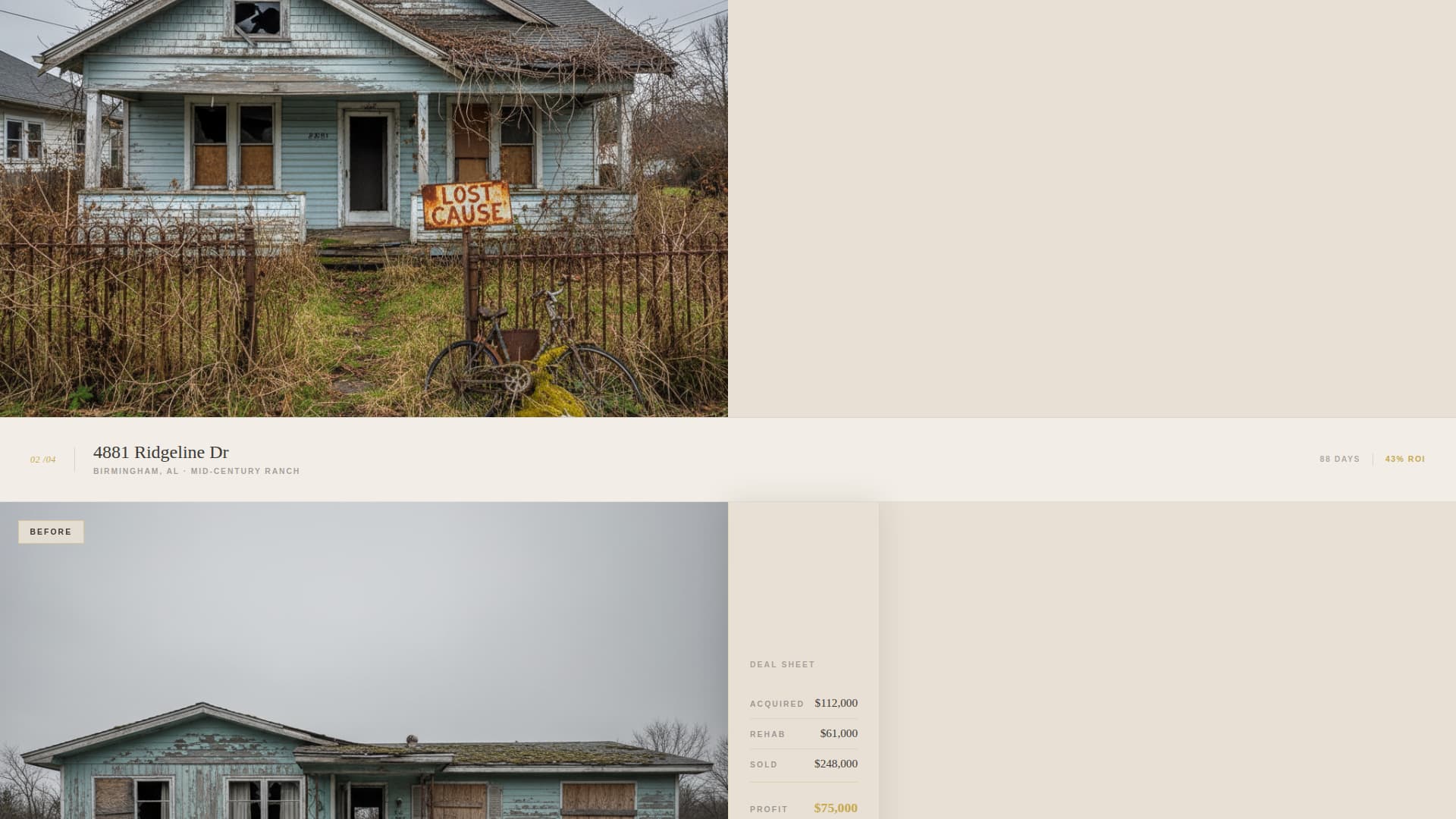 Flip - Proven Fix and Flip Landing Page Template