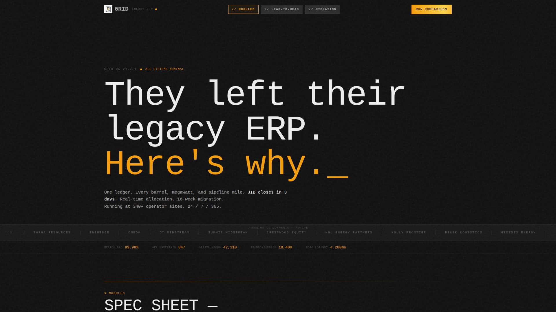 Grid - Powerful Energyerp Landing Page Template