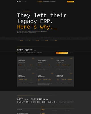 Grid - Powerful Energyerp Landing Page Template