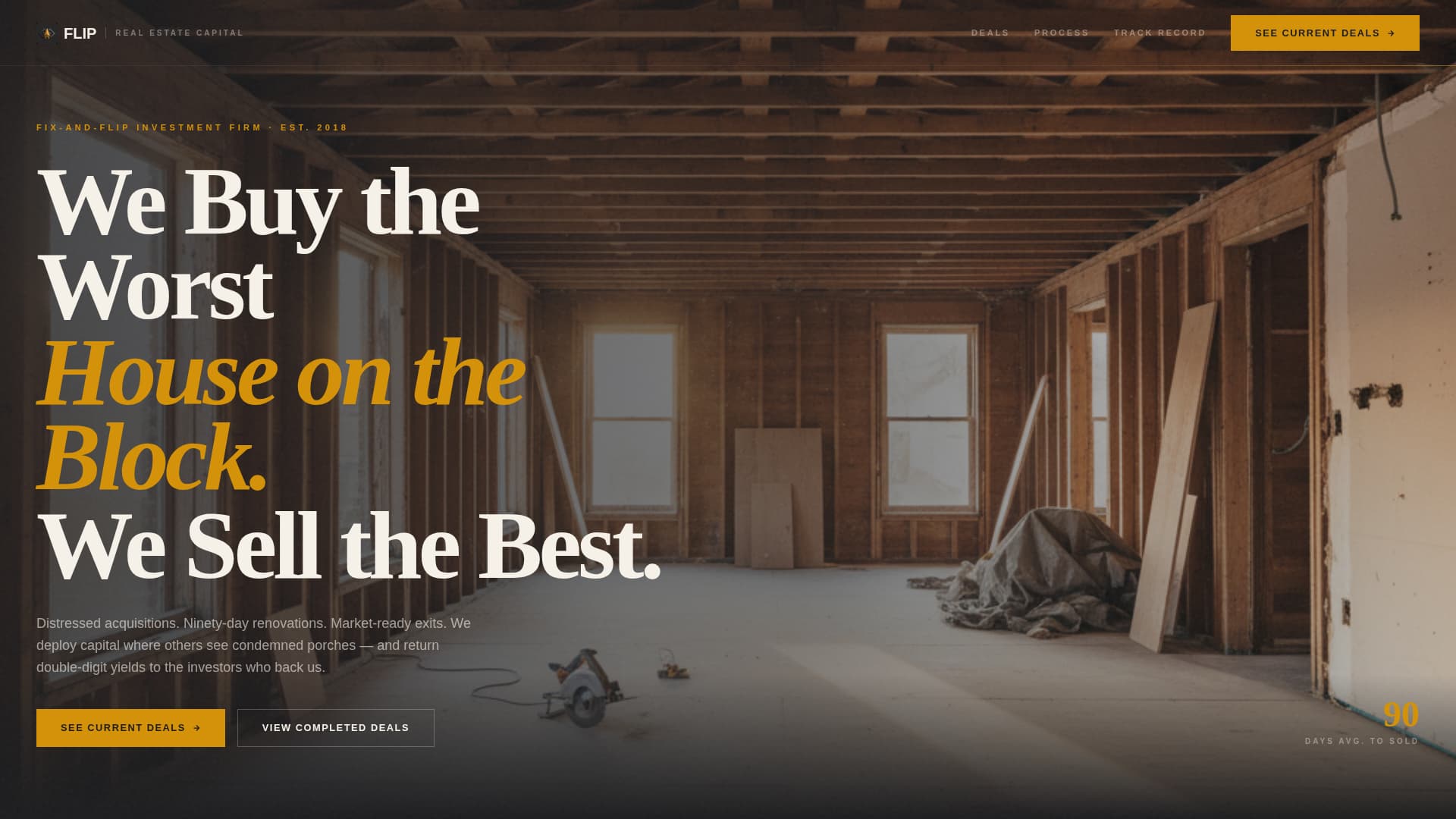 Flip - High Yield Fix and Flip Landing Page Template