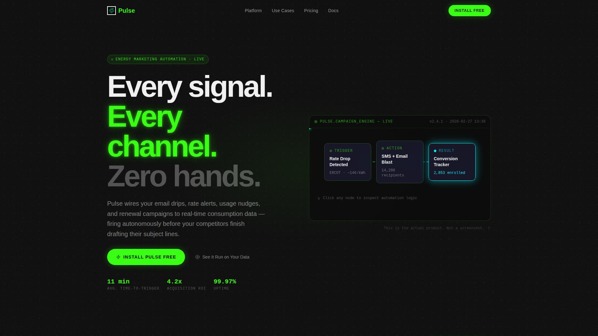 Pulse - Autonomous Energy Landing Page Template