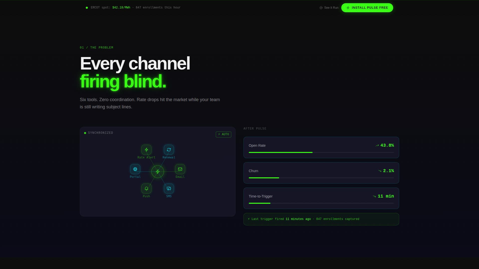Pulse - Autonomous Energy Landing Page Template