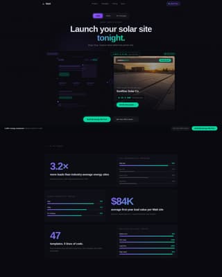 Watt - Powerful Energybuilder Landing Page Template
