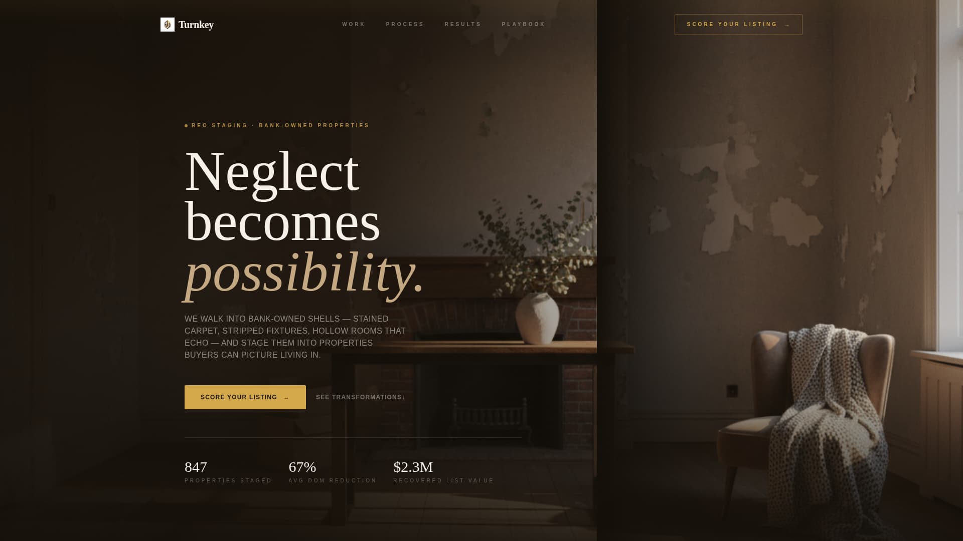 Turnkey - Transformative REO Landing Page Template