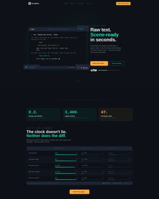 Scriptline - Powerful Entertainment Landing Page Template