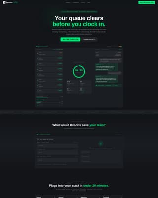 Resolve - Powerful Entertainment AI Landing Page Template