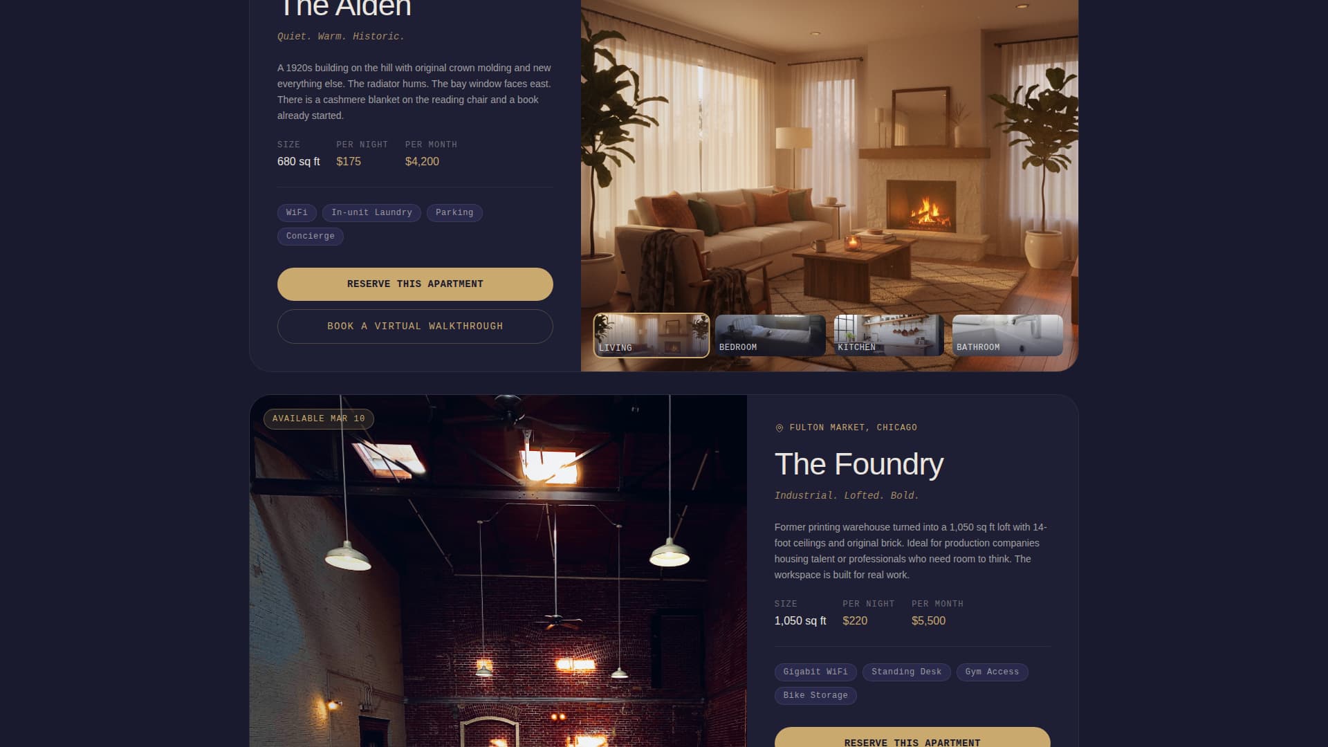 Dwell - Immersive Apartment Landing Page Template
